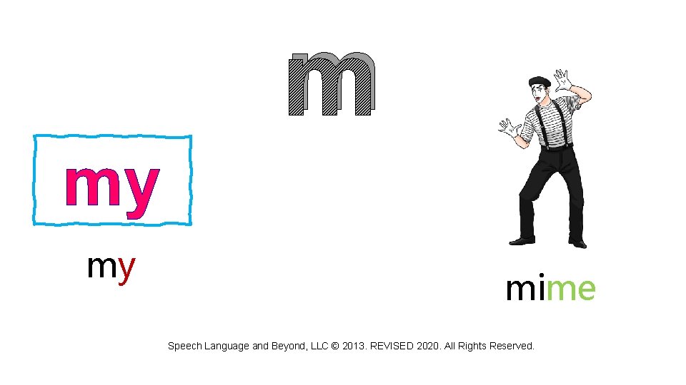 m my my mime Speech Language and Beyond, LLC © 2013. REVISED 2020. All