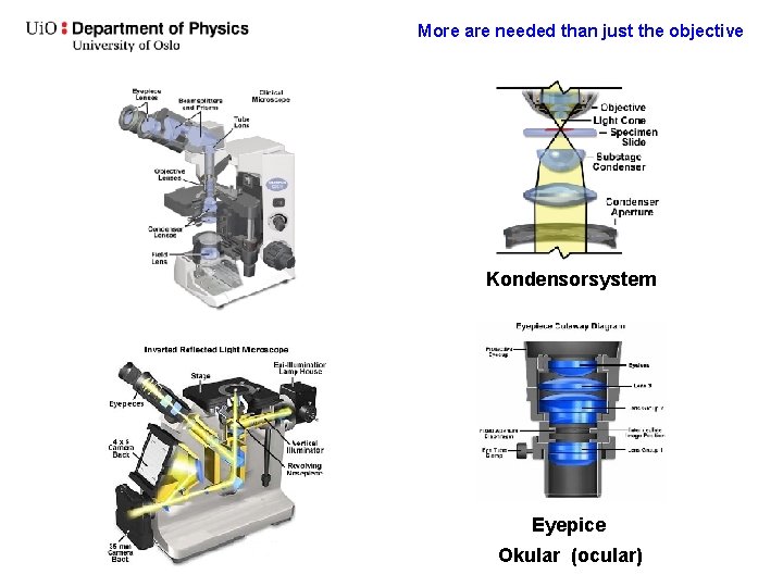 More are needed than just the objective Kondensorsystem Eyepice Okular (ocular) 
