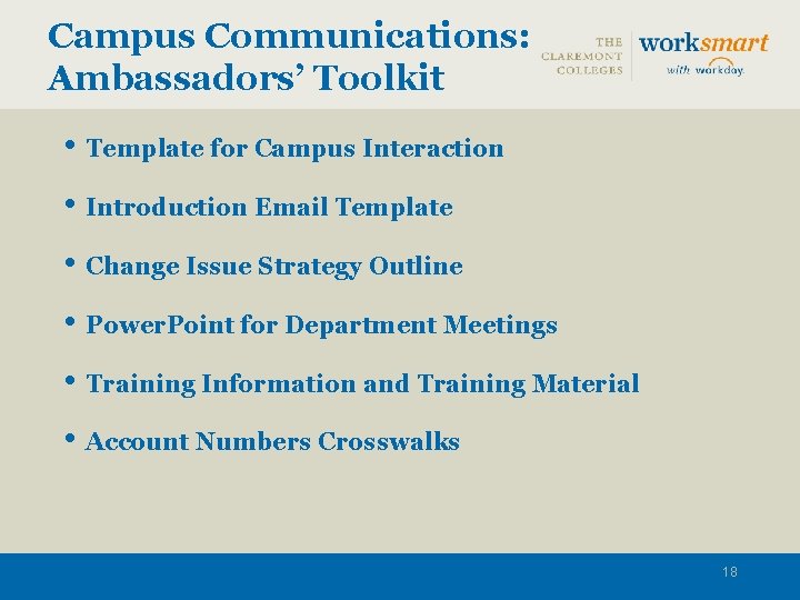 Campus Communications: Ambassadors’ Toolkit • Template for Campus Interaction • Introduction Email Template •