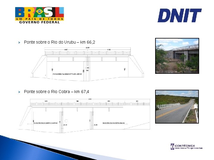 Ø Ponte sobre o Rio do Urubu – km 66, 2 Ø Ponte sobre