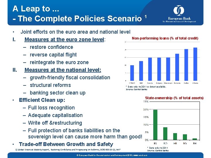 A Leap to. . . - The Complete Policies Scenario 1 • Joint efforts