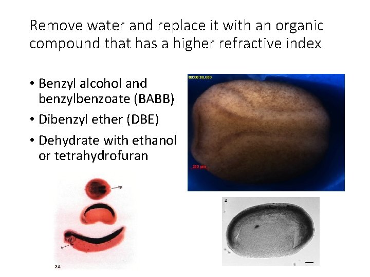 Remove water and replace it with an organic compound that has a higher refractive