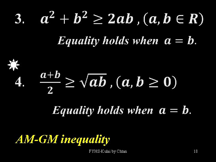  AM-GM inequality FYHS-Kulai by Chtan 18 