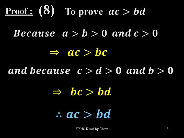 Proof : (8) FYHS-Kulai by Chtan 8 