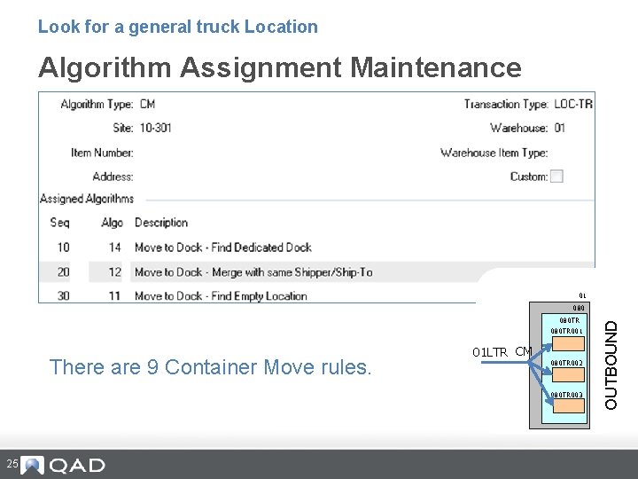 Look for a general truck Location Algorithm Assignment Maintenance 01 080 TR 001 There