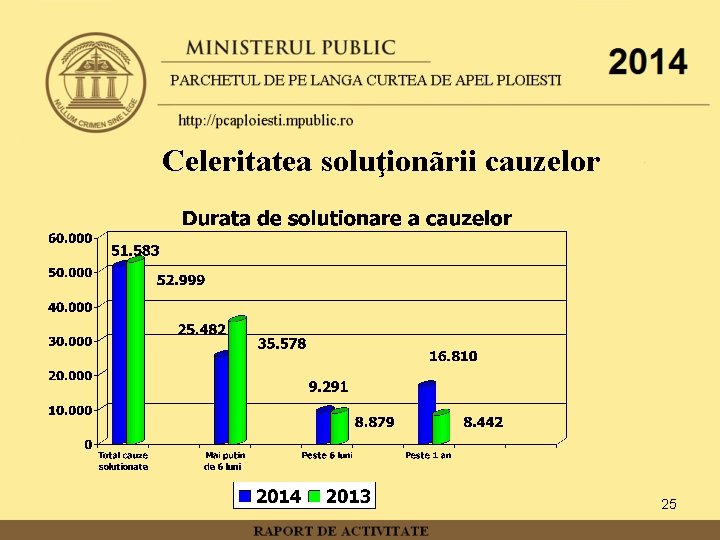 Celeritatea soluţionãrii cauzelor 25 