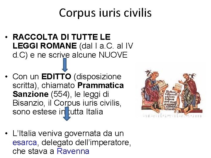 Corpus iuris civilis • RACCOLTA DI TUTTE LE LEGGI ROMANE (dal I a. C.