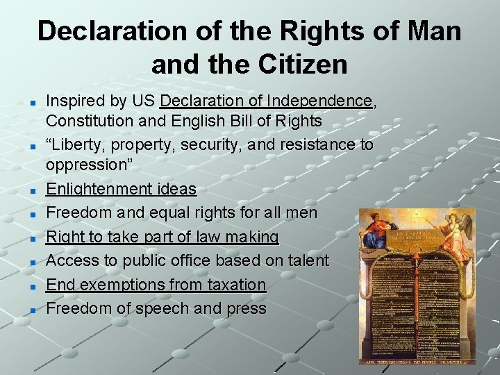 Declaration of the Rights of Man and the Citizen n n n n Inspired