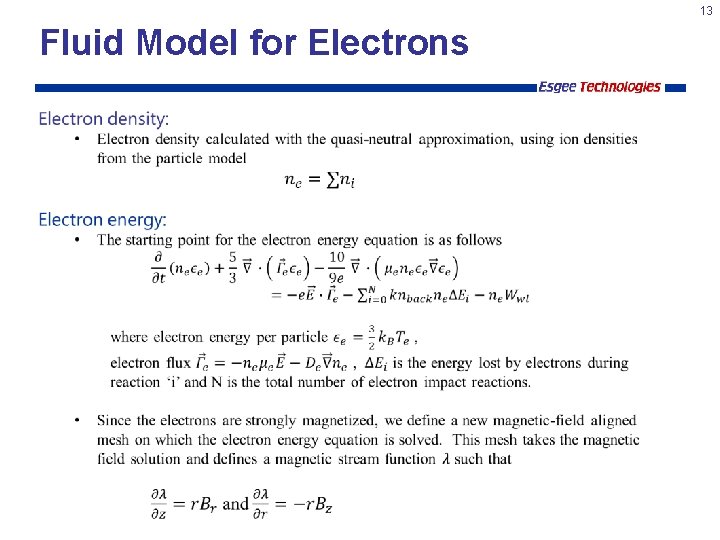 13 Fluid Model for Electrons 