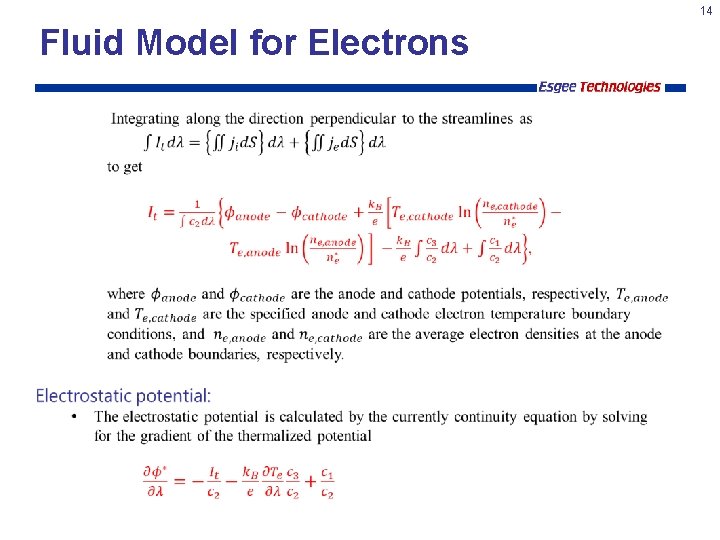 14 Fluid Model for Electrons 