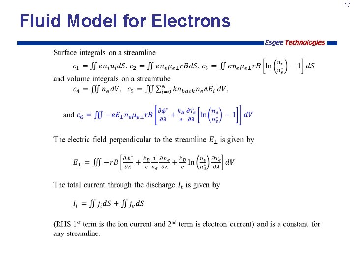 17 Fluid Model for Electrons 