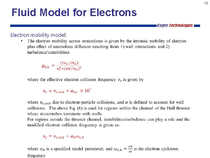 18 Fluid Model for Electrons 