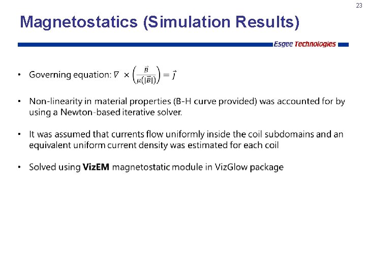 23 Magnetostatics (Simulation Results) 