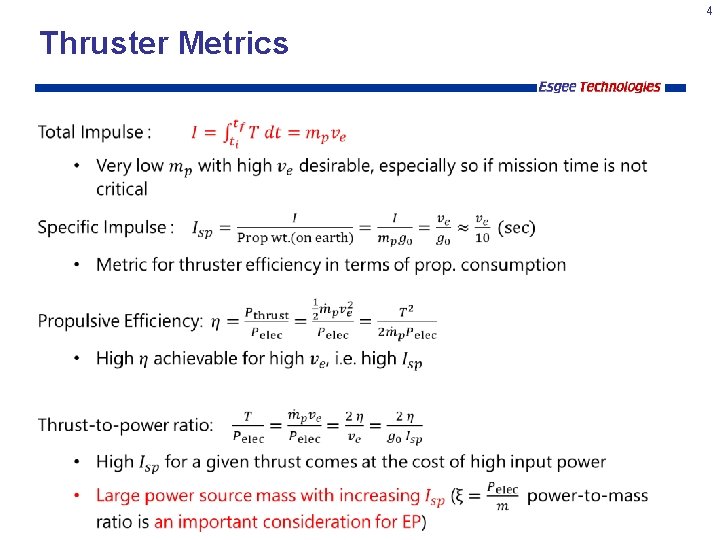 4 Thruster Metrics 
