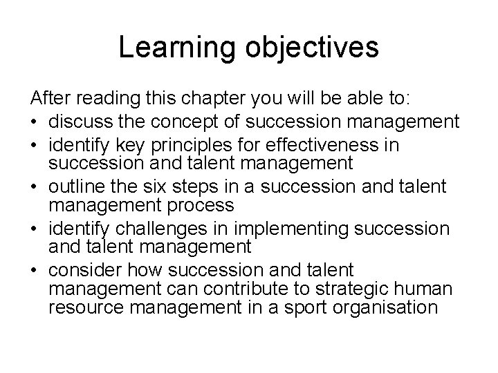 Learning objectives After reading this chapter you will be able to: • discuss the