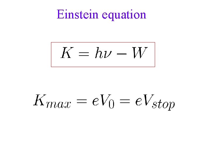 Einstein equation 