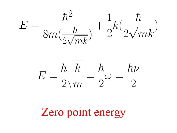 Zero point energy 