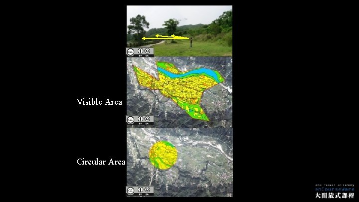 10° Visible Area Circular Area 