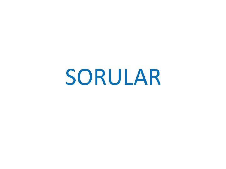 SORULAR 