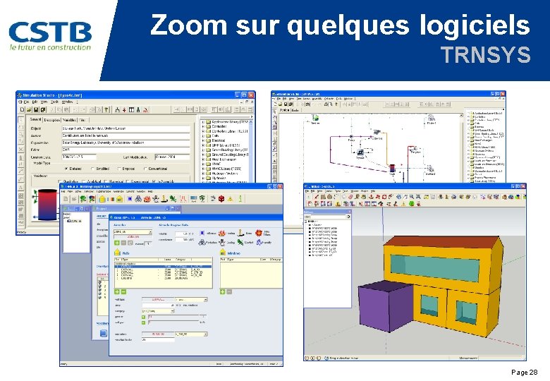 Zoom sur quelques logiciels TRNSYS Page 28 