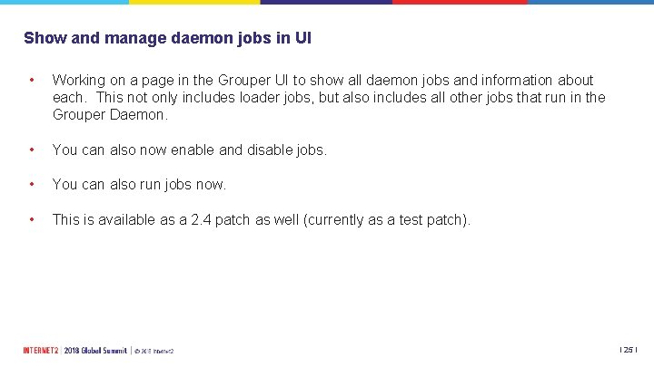 Show and manage daemon jobs in UI • Working on a page in the