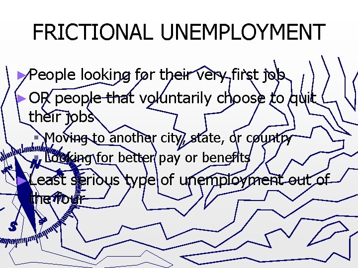 FRICTIONAL UNEMPLOYMENT ► People looking for their very first job ► OR people that