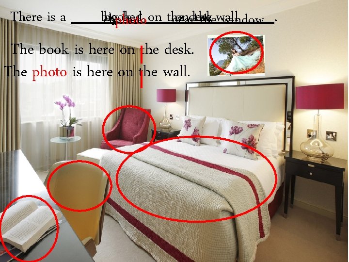 There is a big book bed ondesk the chair photo sofa on the near