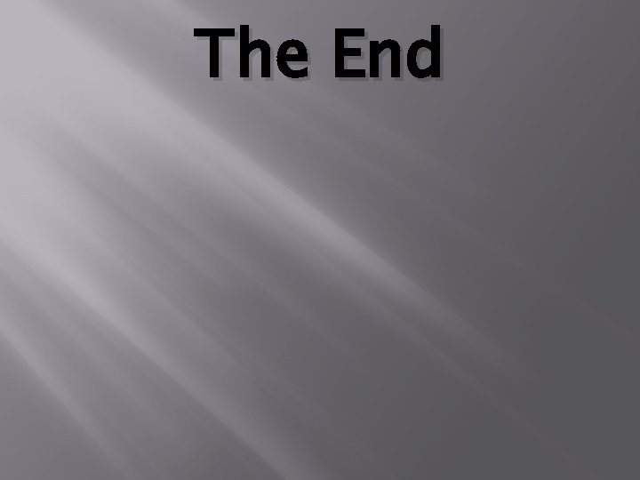 The End 