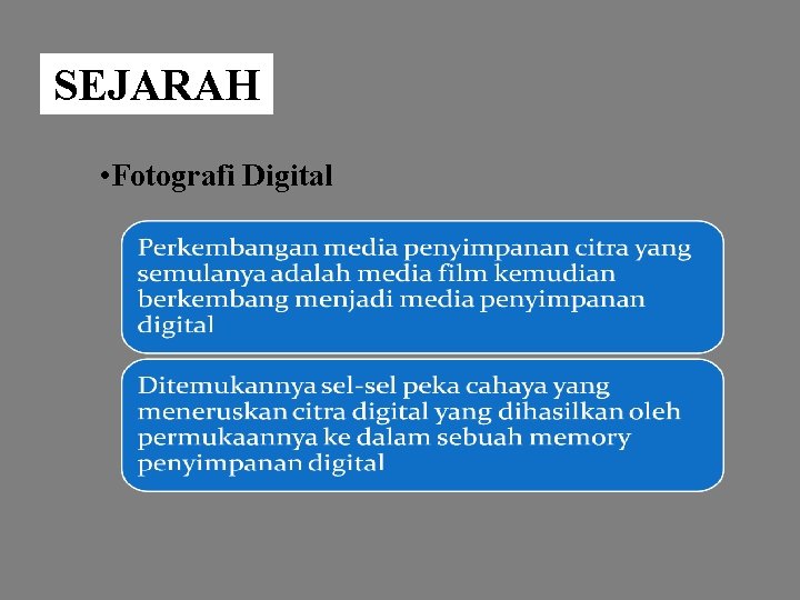 SEJARAH • Fotografi Digital 