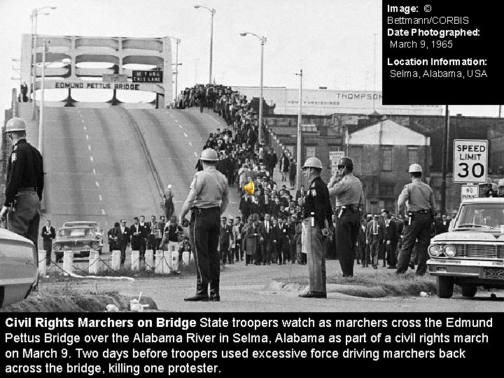 Image: © Bettmann/CORBIS Date Photographed: March 9, 1965 Location Information: Selma, Alabama, USA Civil