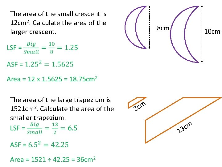 The area of the small crescent is 12 cm 2. Calculate the area of
