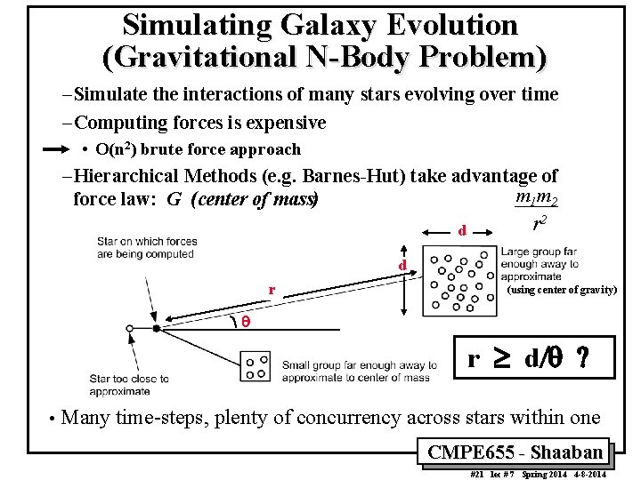 Simulating Galaxy Evolution (Gravitational N-Body Problem) – Simulate the interactions of many stars evolving