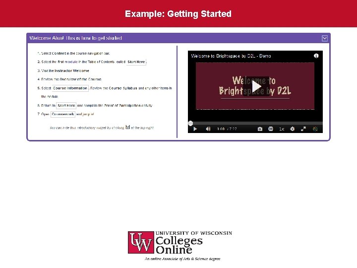 Example: Getting Started 