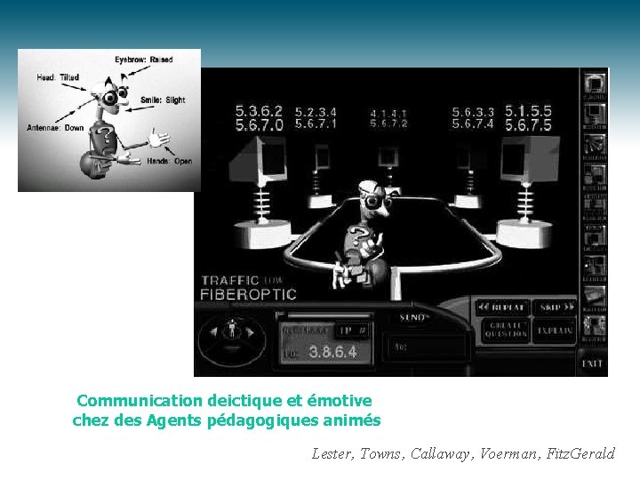 Communication deictique et émotive chez des Agents pédagogiques animés Lester, Towns, Callaway, Voerman, Fitz.