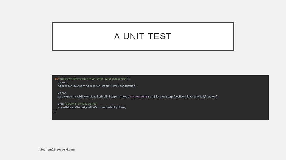 A UNIT TEST def 'Higher wildfly version must enter lower stages first'() { given: