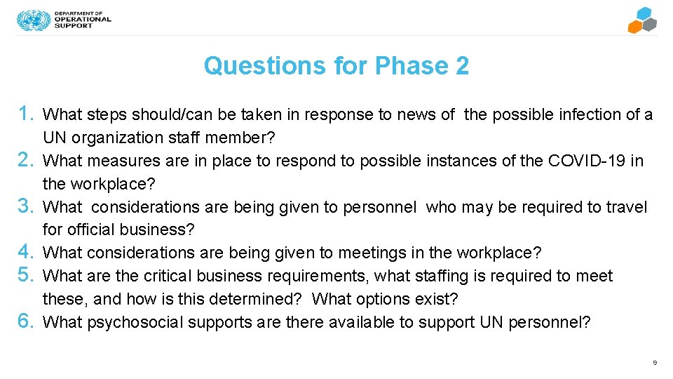 Questions for Phase 2 1. What steps should/can be taken in response to news