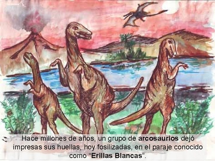 Hace millones de años, un grupo de arcosaurios dejó impresas sus huellas, hoy fosilizadas,