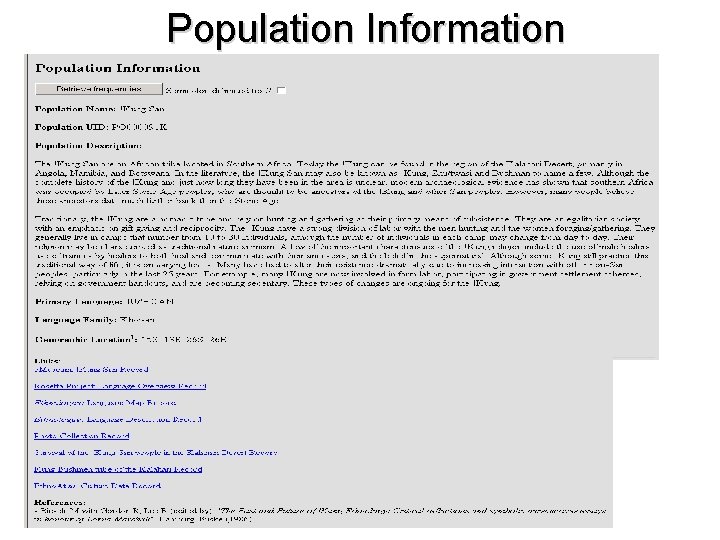 Population Information 
