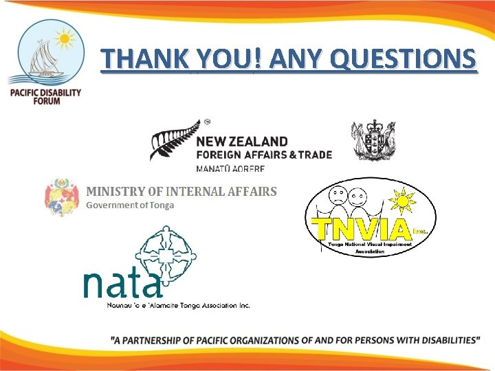 THANK YOU! ANY QUESTIONS 