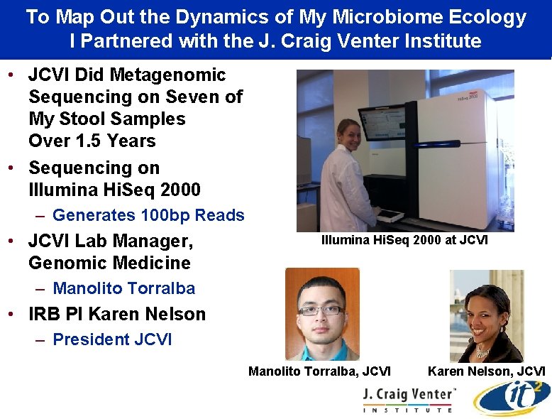 To Map Out the Dynamics of My Microbiome Ecology I Partnered with the J.