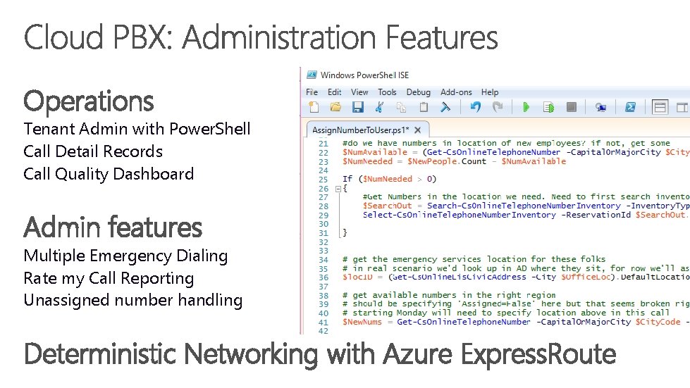 Operations Tenant Admin with Power. Shell Call Detail Records Call Quality Dashboard Admin features