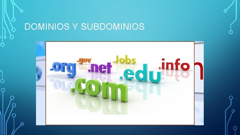 DOMINIOS Y SUBDOMINIOS 