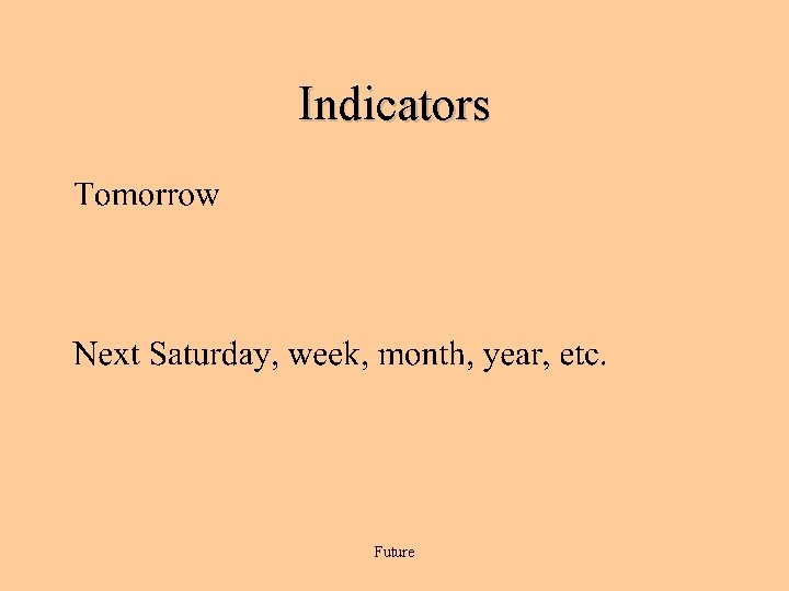 Indicators Future 