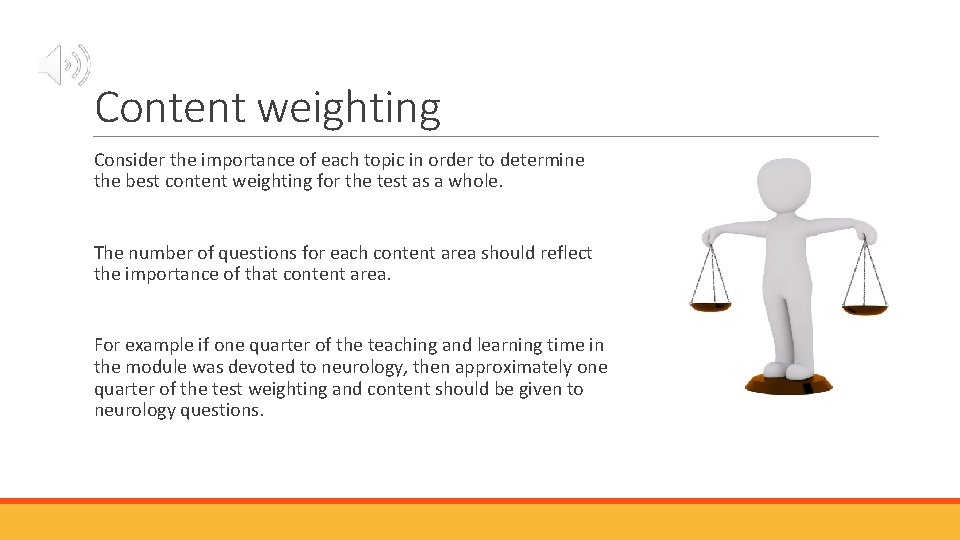 Content weighting Consider the importance of each topic in order to determine the best