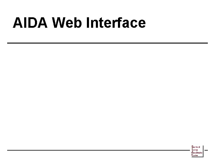 AIDA Web Interface 