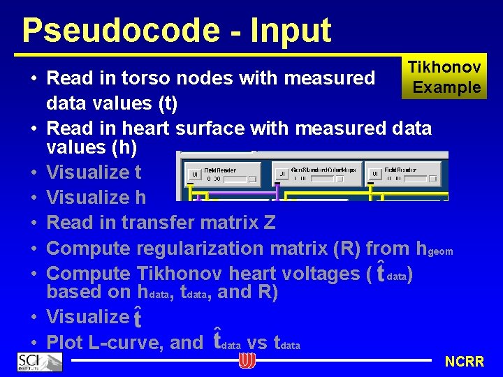 Pseudocode - Input Tikhonov Example • Read in torso nodes with measured data values