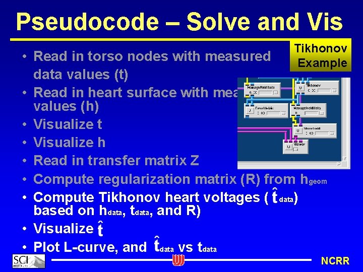 Pseudocode – Solve and Vis Tikhonov Example • Read in torso nodes with measured