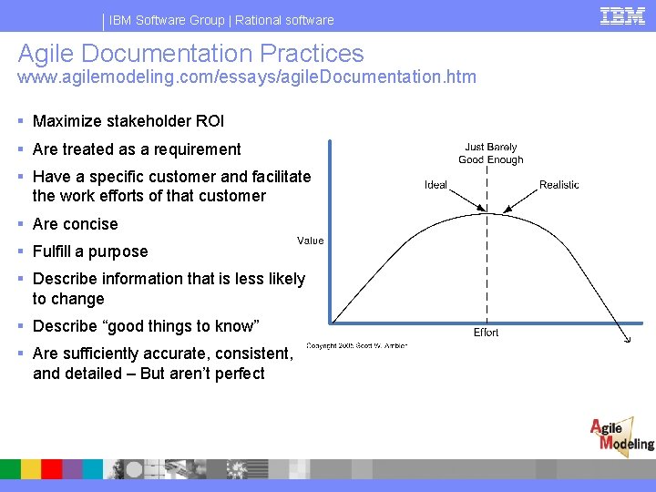 IBM Software Group | Rational software Agile Documentation Practices www. agilemodeling. com/essays/agile. Documentation. htm