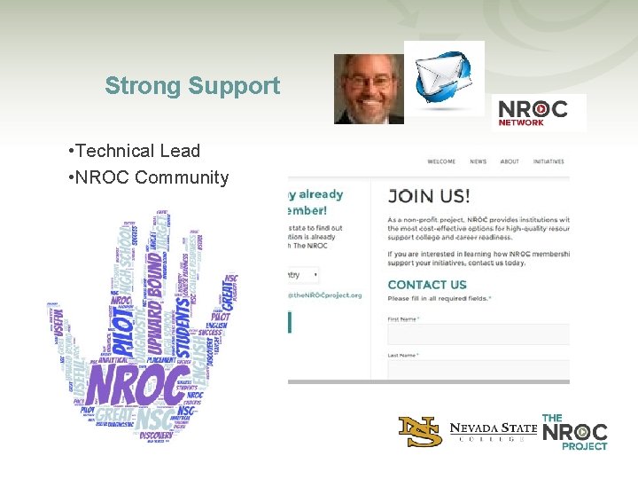 Strong Support • Technical Lead • NROC Community 