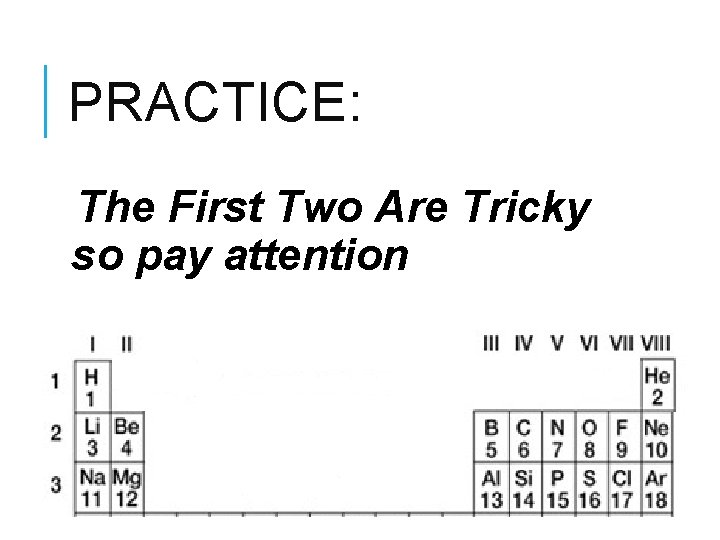 PRACTICE: The First Two Are Tricky so pay attention 